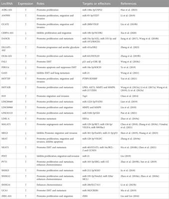 Emerging roles of long non-coding RNAs in osteosarcoma